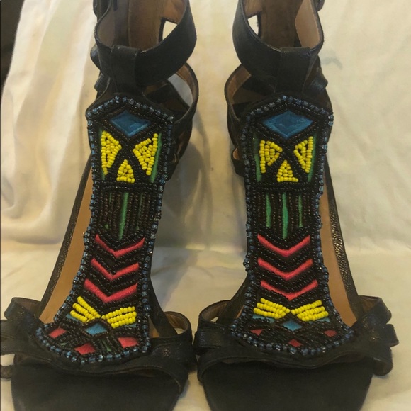 Nine West Vintage America Collection Beaded Heals - Picture 2 of 5